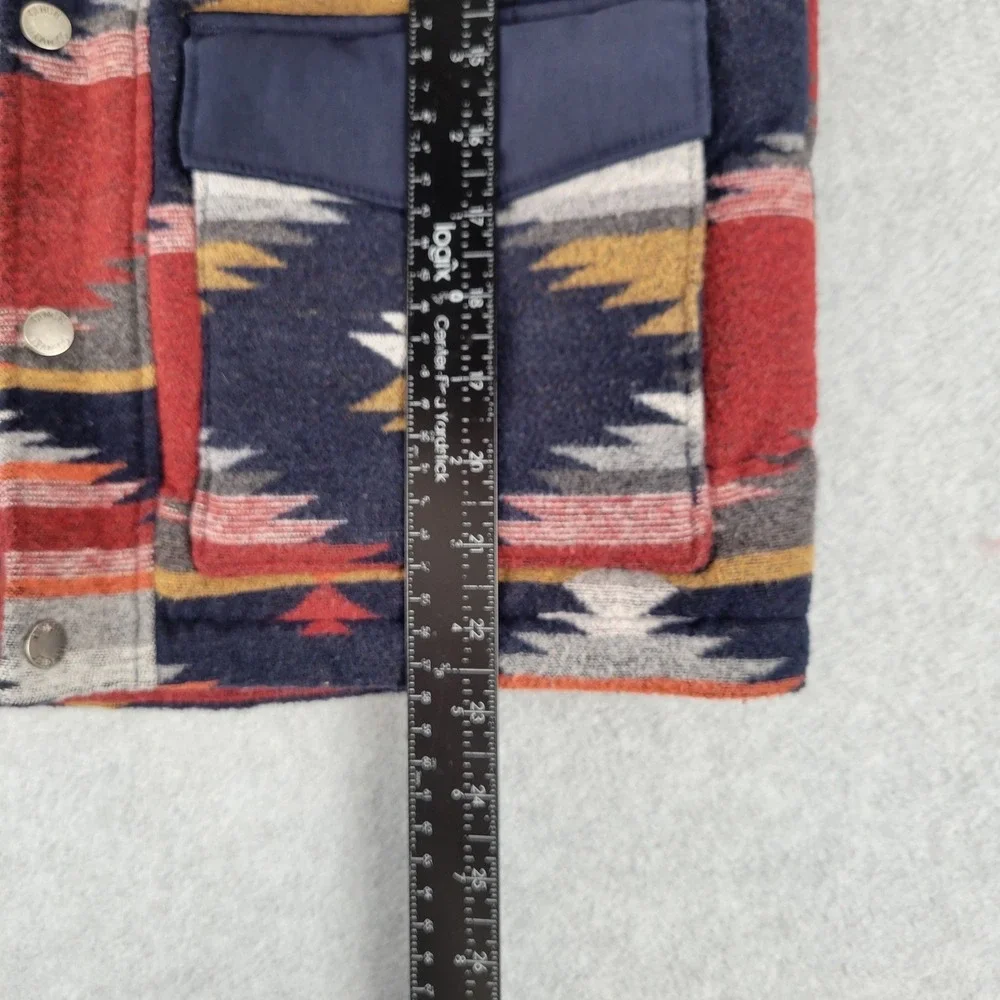 Cinch Boys Southwestern Puffer Vest Red‎ Navy Geometric MWV5090001 Size L 12